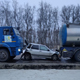 В аварии с грузовиками зажало ВАЗ: ранены мужчина и женщина