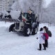 Снежный десант «Курского молока» чистит улицы города