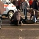 На светофоре в центре Курска иномарка сбила девушку