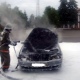 Курская область. Во Льгове сгорел автомобиль ВАЗ