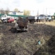 В Курской области из-за пала сухой травы сгорели два автомобиля