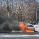 В Курске на улице Союзной горела машина