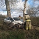 В Курской области машина улетела с дороги в лесопосадку, ранен водитель