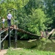 В Курске ремонтируют подвесной мост через Тускарь в микрорайоне Заря