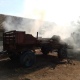В Курской области сгорел тракторный прицеп