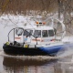 В Курске спасатели на катере на воздушной подушке ломали тонкий лёд
