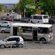 В Курске на площади Перекальского столкнулись маршрутный ПАЗ и автомобиль