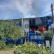 В Курской области после попадания украинского снаряда загорелся многоквартирный дом