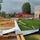 В Курской области во время урагана ветром сорвало крыши в десятках домов и более 17 тысяч человек остались без света