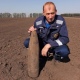 В Курской области нашли 150-миллиметровый артснаряд времен войны