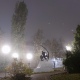 В Курске в сквере «Спутник» сделали освещение