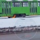 По Курску промчался трамвай с горящим колесом