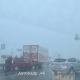 Под Курском на объездной в тумане столкнулись легковушка и грузовик