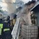 В Курске сгорел склад с газовыми баллонами на улице Мирной