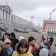 В Курске вынужденные переселенцы из приграничья снова вышли на Красную площадь