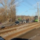 В Курске у Кировского моста машина вылетела на трамвайные пути