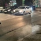 В центре Курска дорогу опять заволокло паром