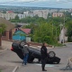 В Курске перевернулся автомобиль, водитель сбежал