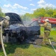 В Курской области горел автомобиль