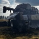 В Курской области сгорел комбайн