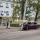 Авария в Курске: машина врезалась в столб