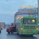 В центре Курска попал в аварию автобус