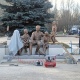 В Курске устанавливают памятник Гайдару и тимуровцам