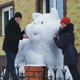 В Курске поселилась снежная свинья