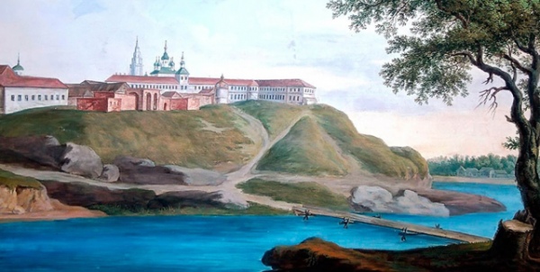 Курский кремль из-за Кура в конце XVIII века