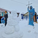 Курянин создал из снега фигуру Серафима Саровского