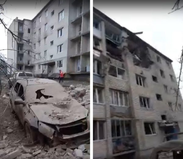 Во Льгове серьезные повреждения получили жилой 5-этажный дом. Пострадало не менее 12 автомашин Во Льгове серьезные повреждения получили жилой 5-этажный дом. Пострадало не менее 12 автомашин