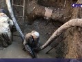 Прорыв канализации в центре Курска и ликвидация последствий аварии